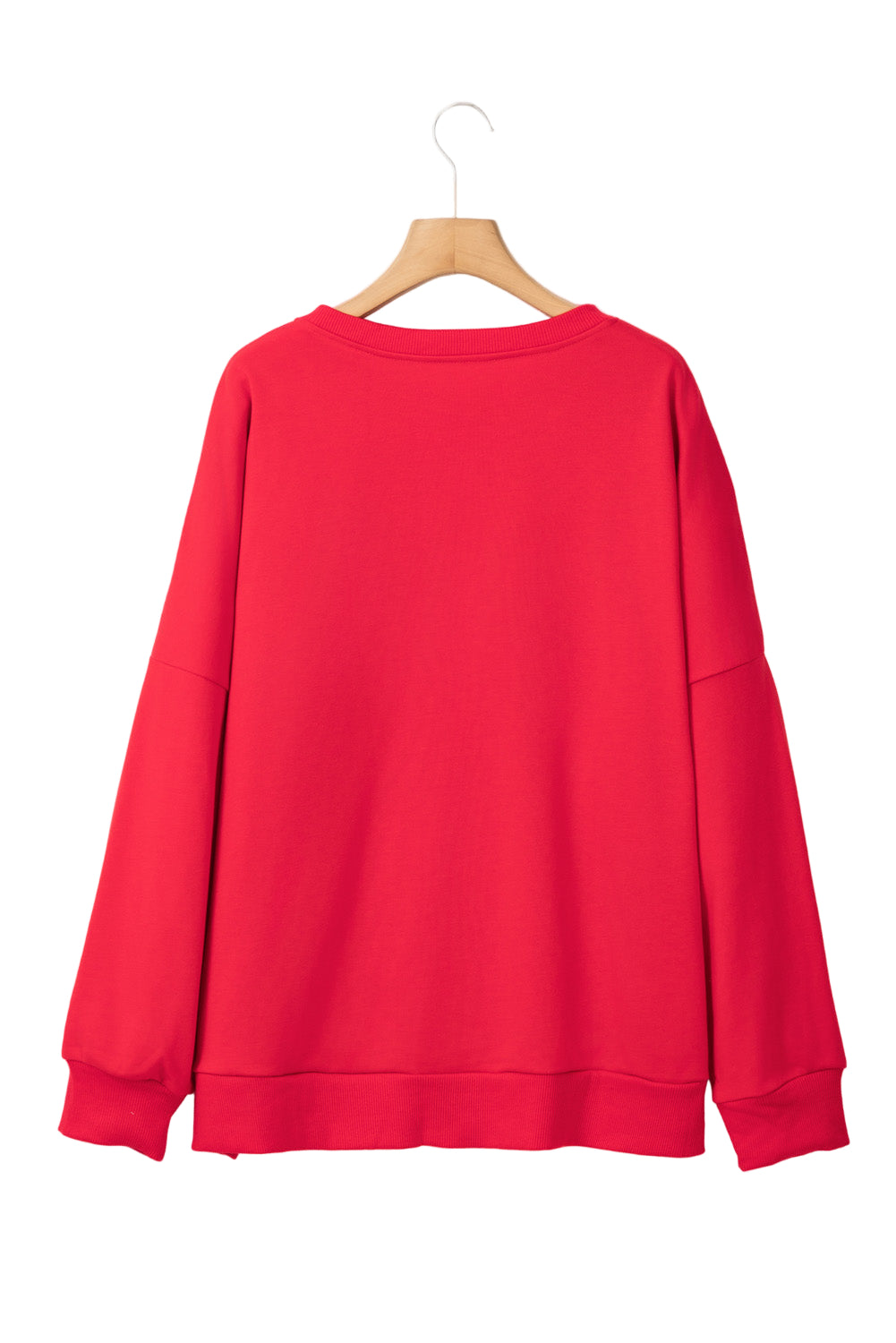 Fiery Red Plus Size Santa Baby Tinsel Crew Neck Sweatshirt