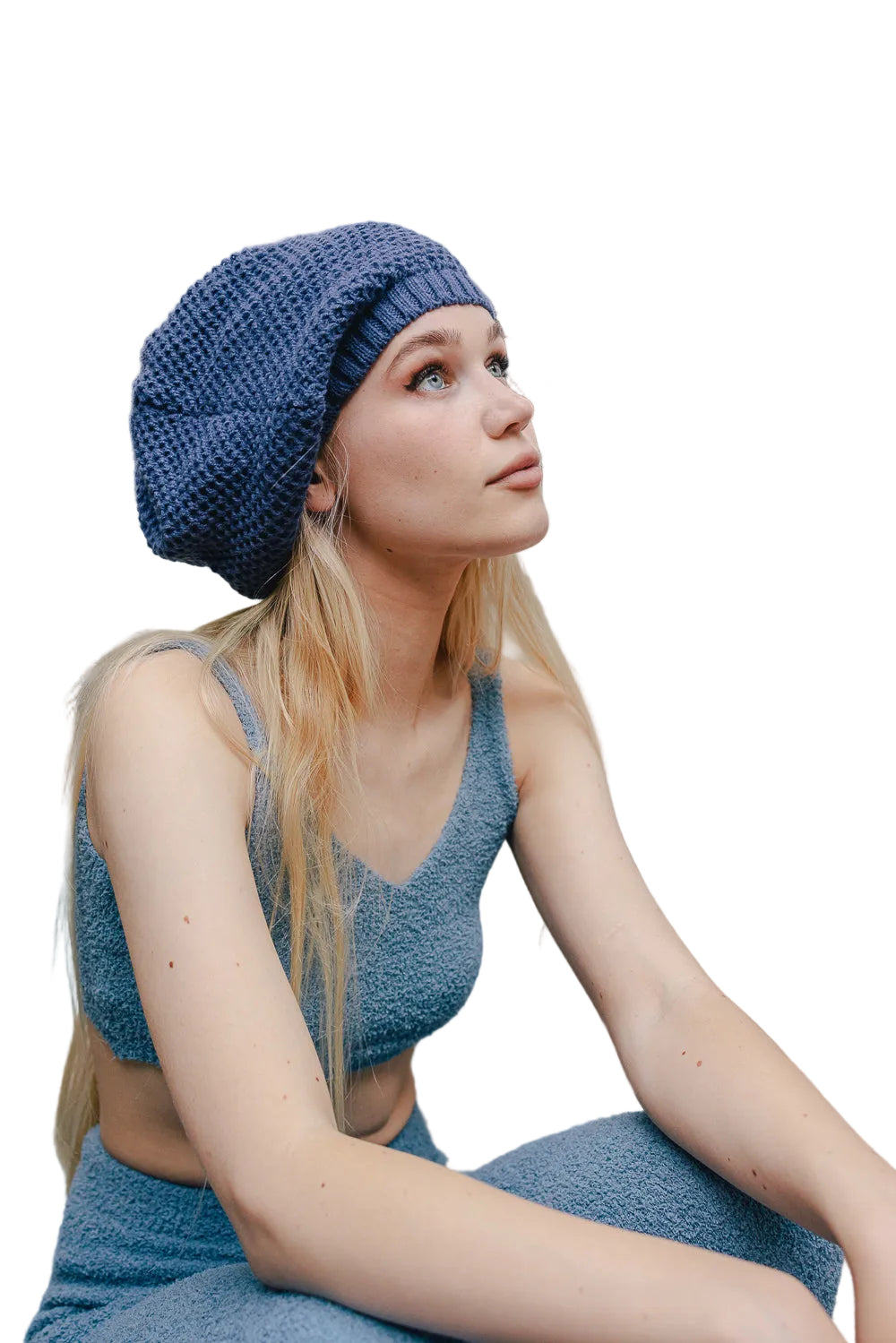 Slouch Waffle Knit Beanie