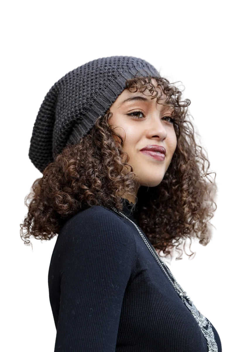 Slouch Waffle Knit Beanie