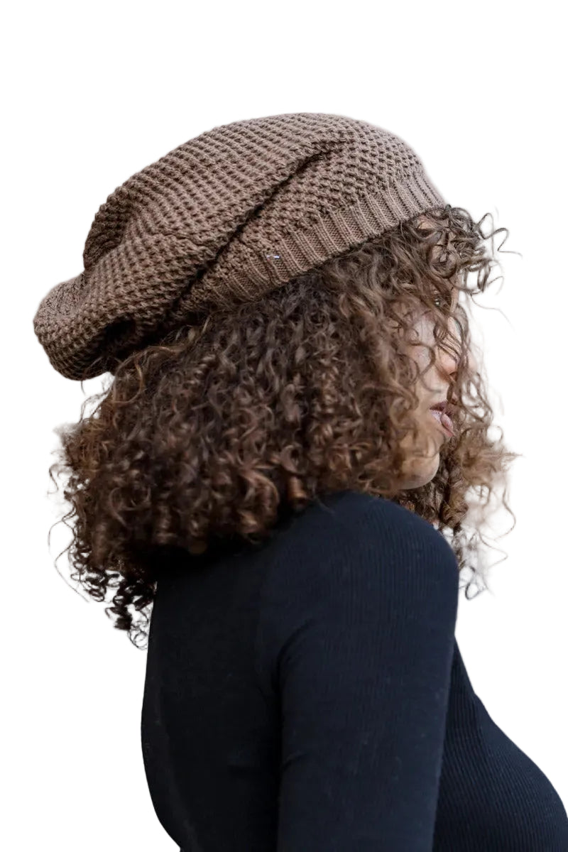 Slouch Waffle Knit Beanie