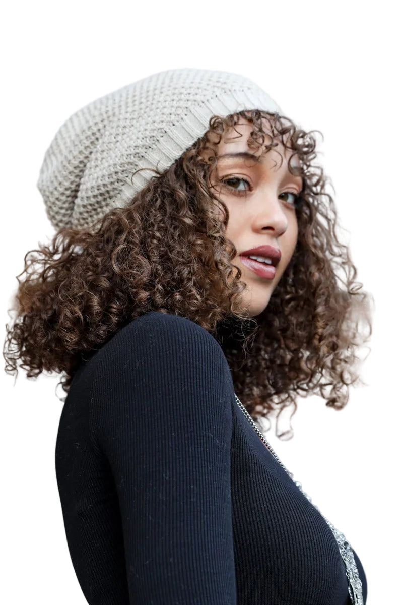 Slouch Waffle Knit Beanie