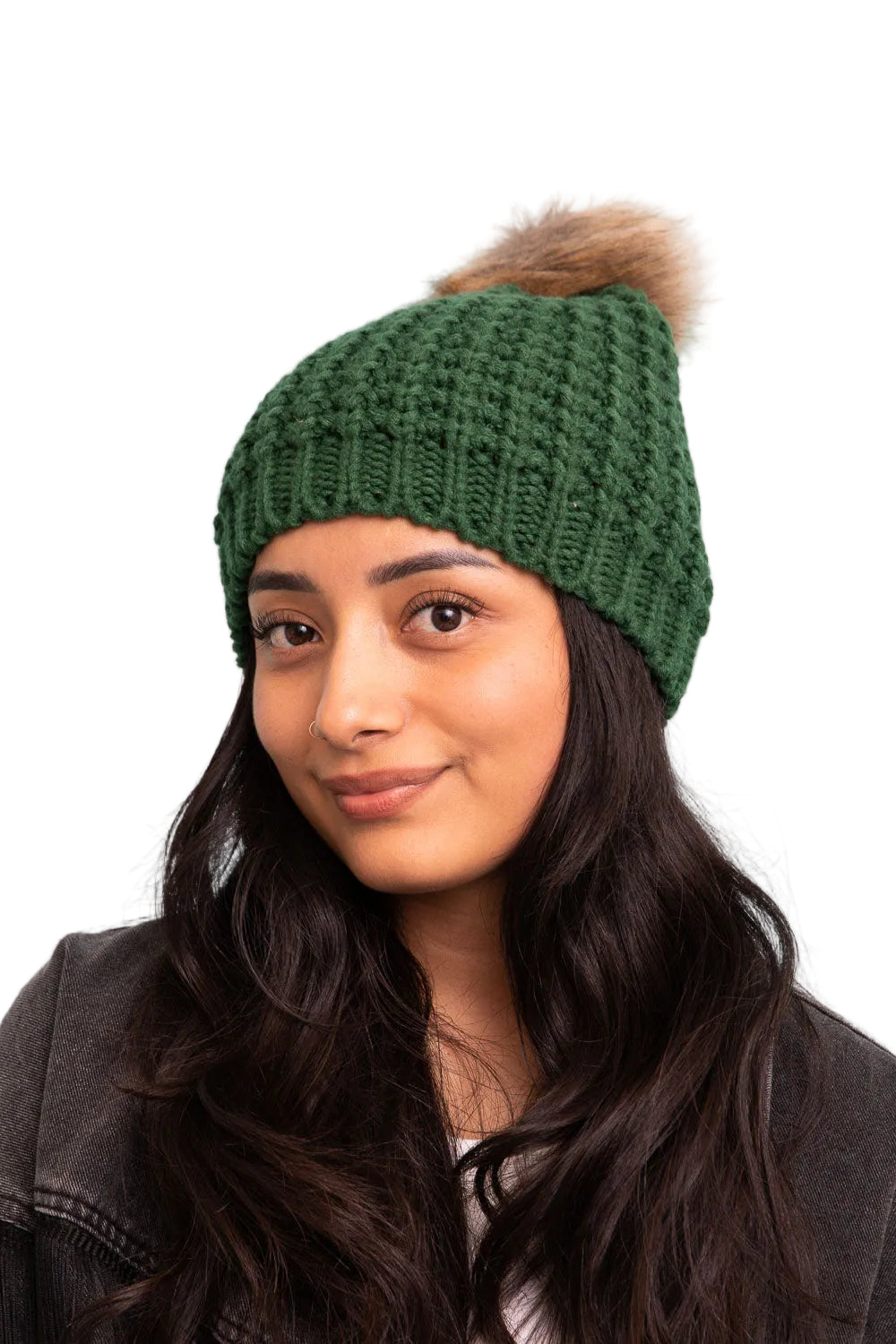 Cute Textured Pom Beanie