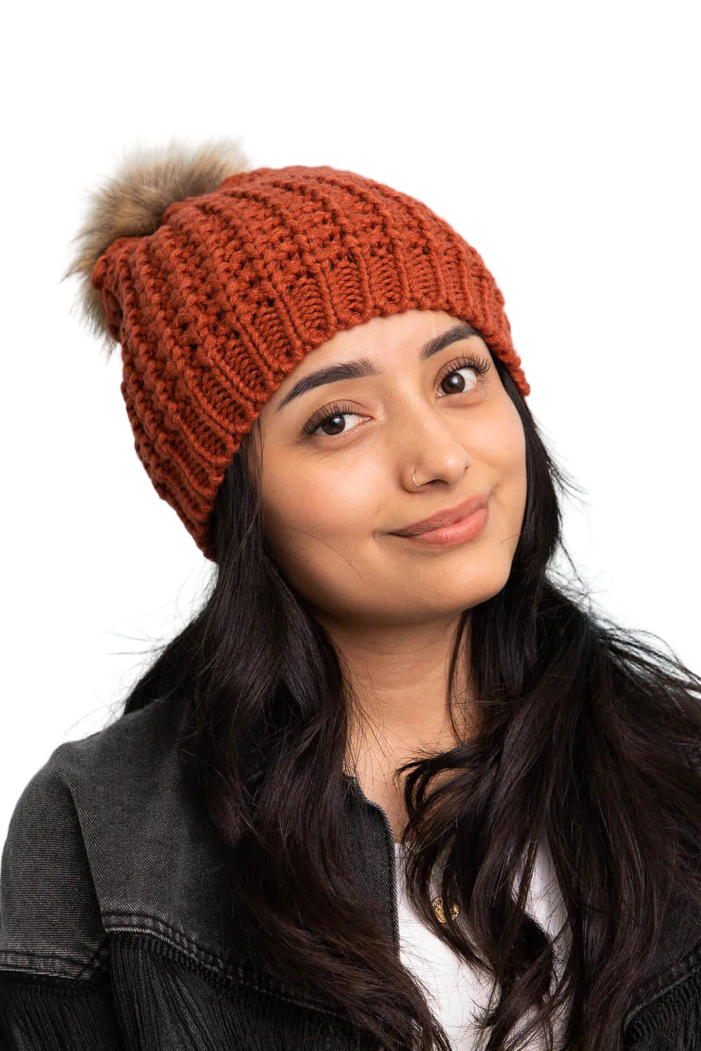 Cute Textured Pom Beanie