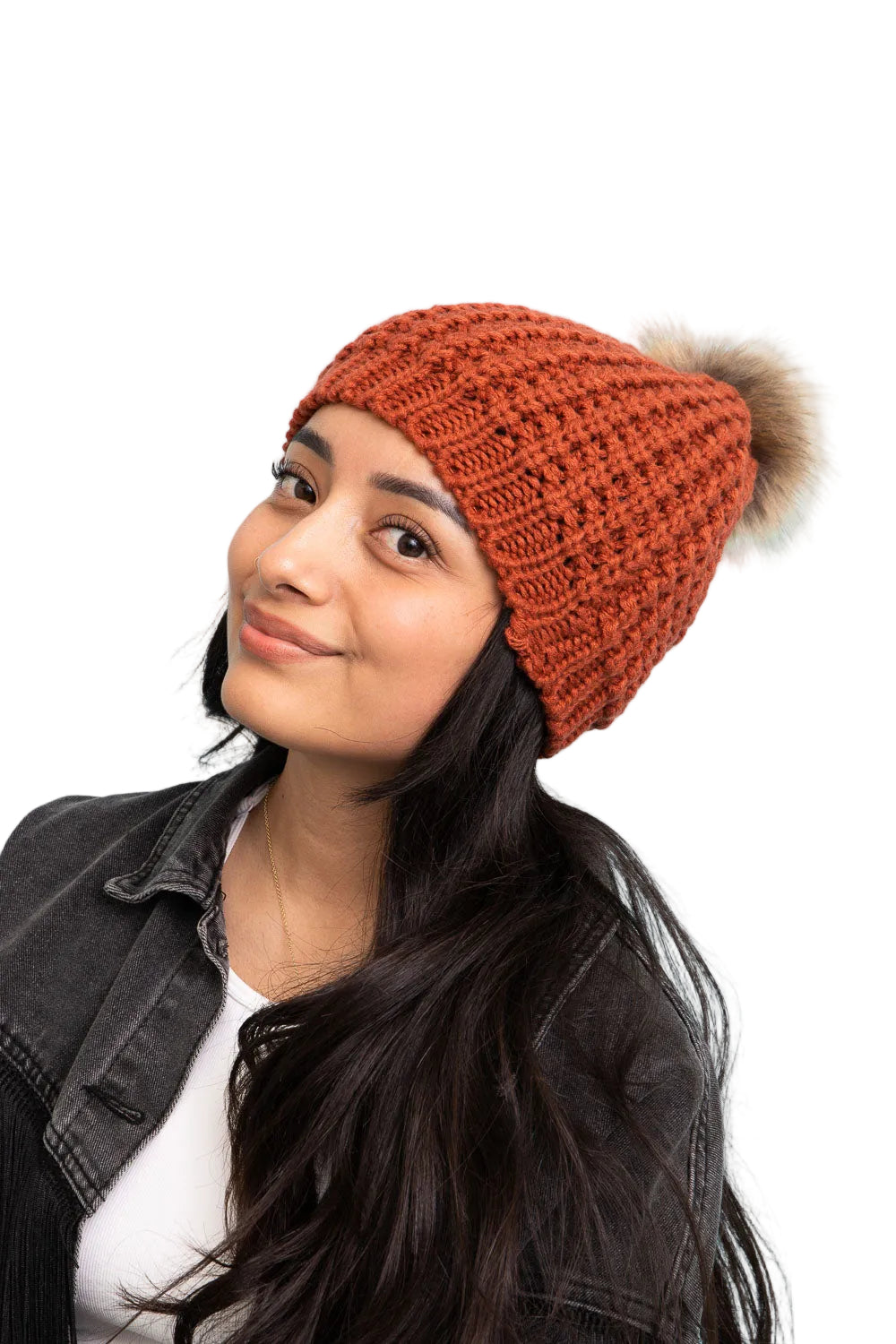 Cute Textured Pom Beanie