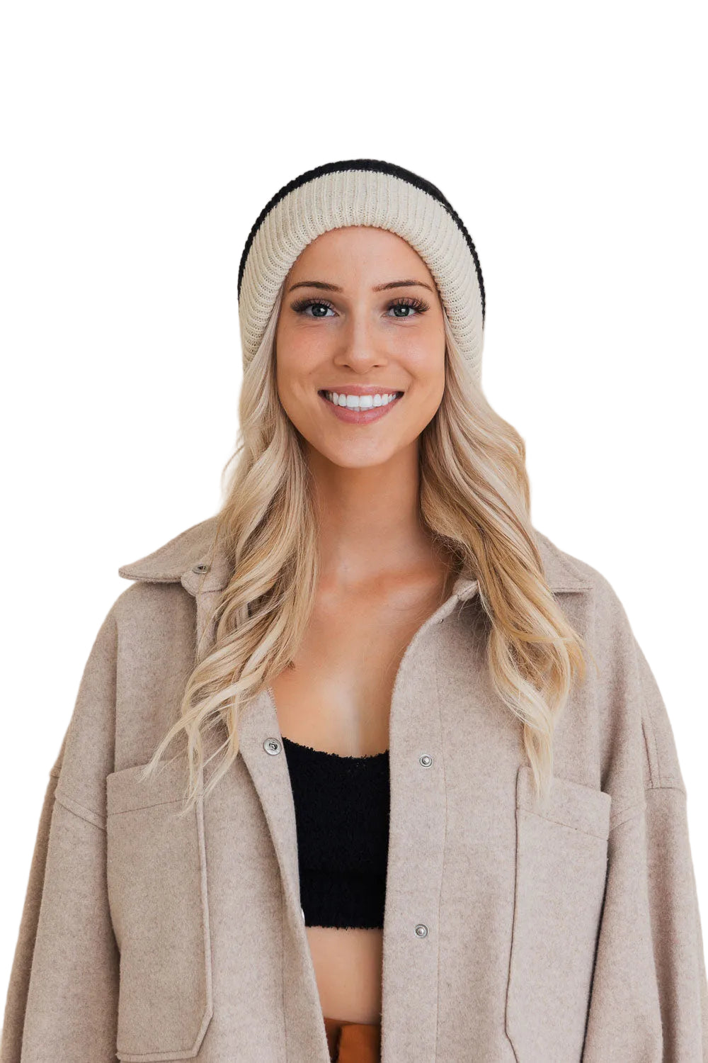 Essential Harmony Two-Tone Knit Beanie