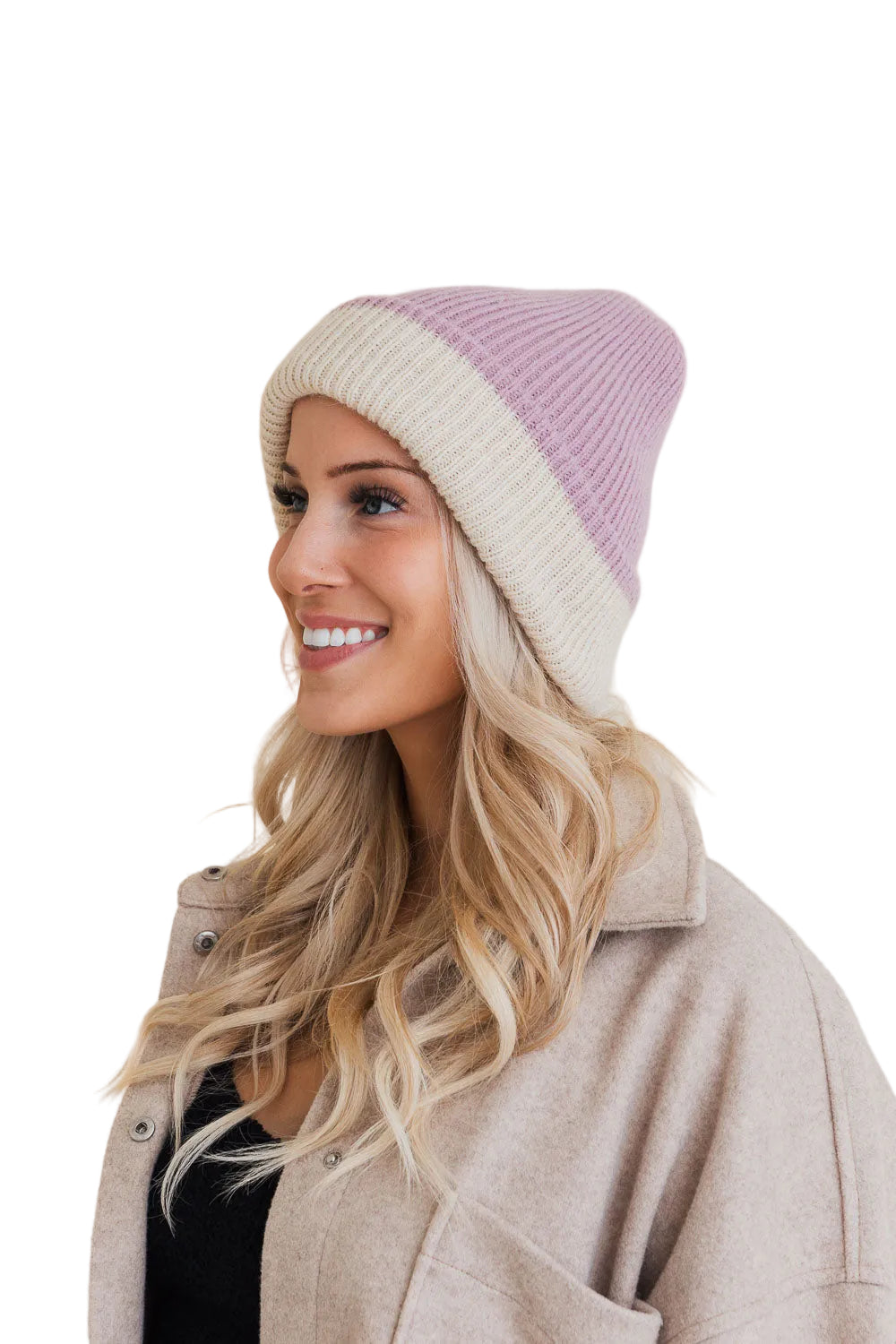 Essential Harmony Two-Tone Knit Beanie