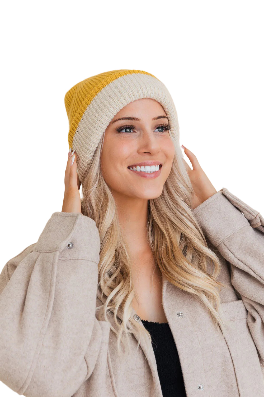 Essential Harmony Two-Tone Knit Beanie