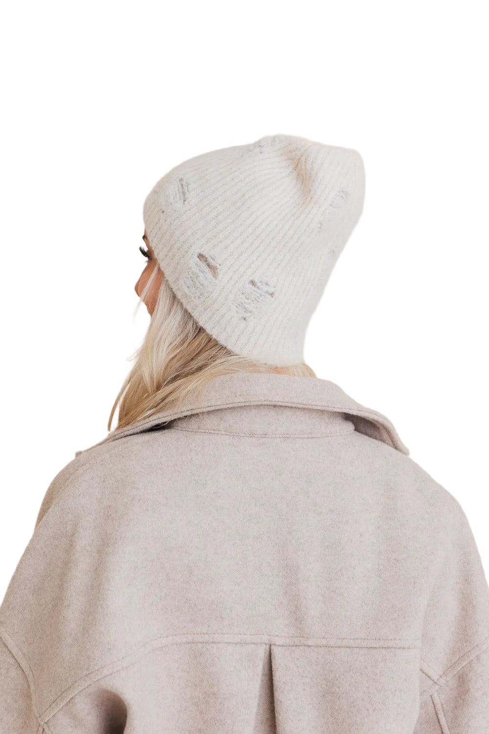 Rugged Edge Distressed Knit Beanie