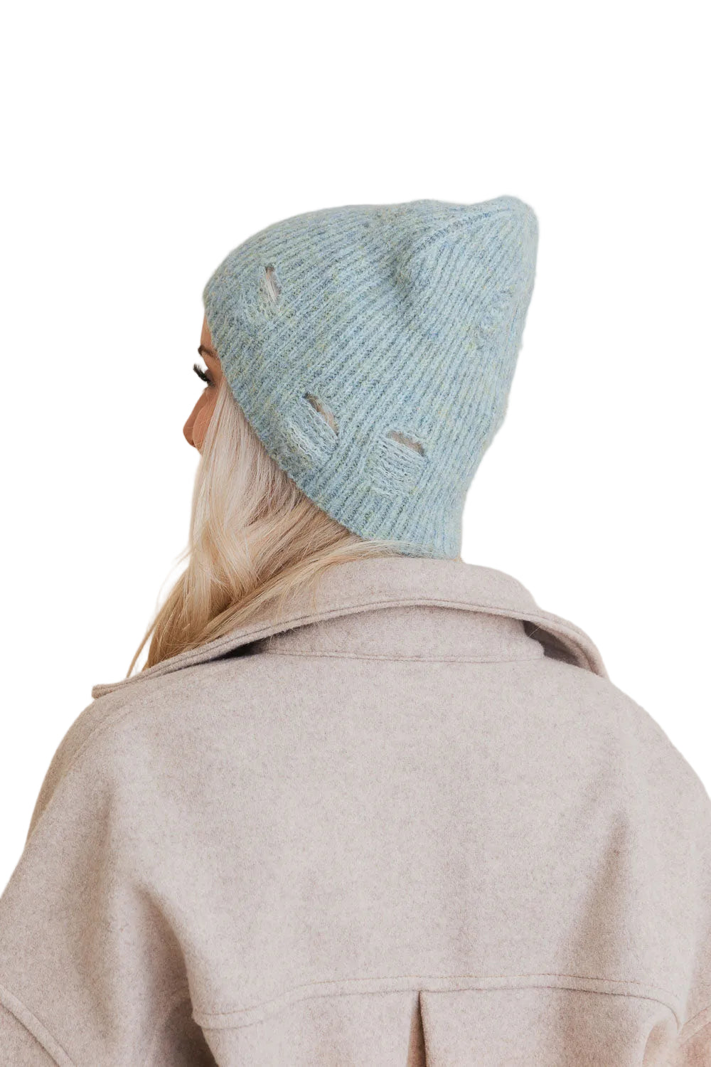 Rugged Edge Distressed Knit Beanie