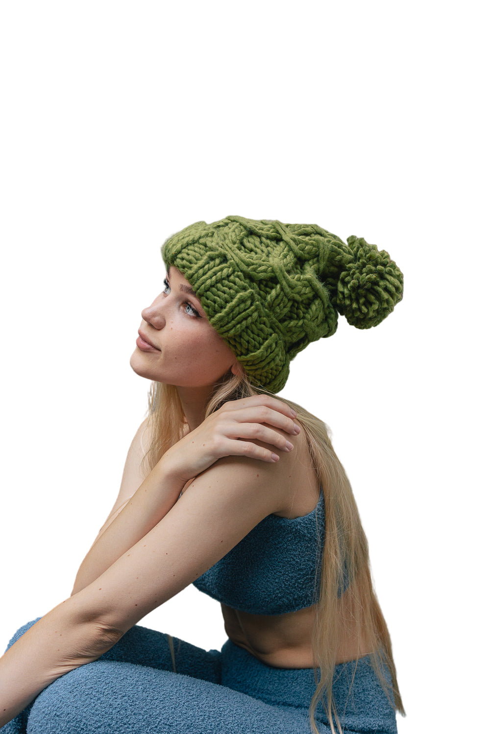 Oversized Chunky Knit Pom Beanie