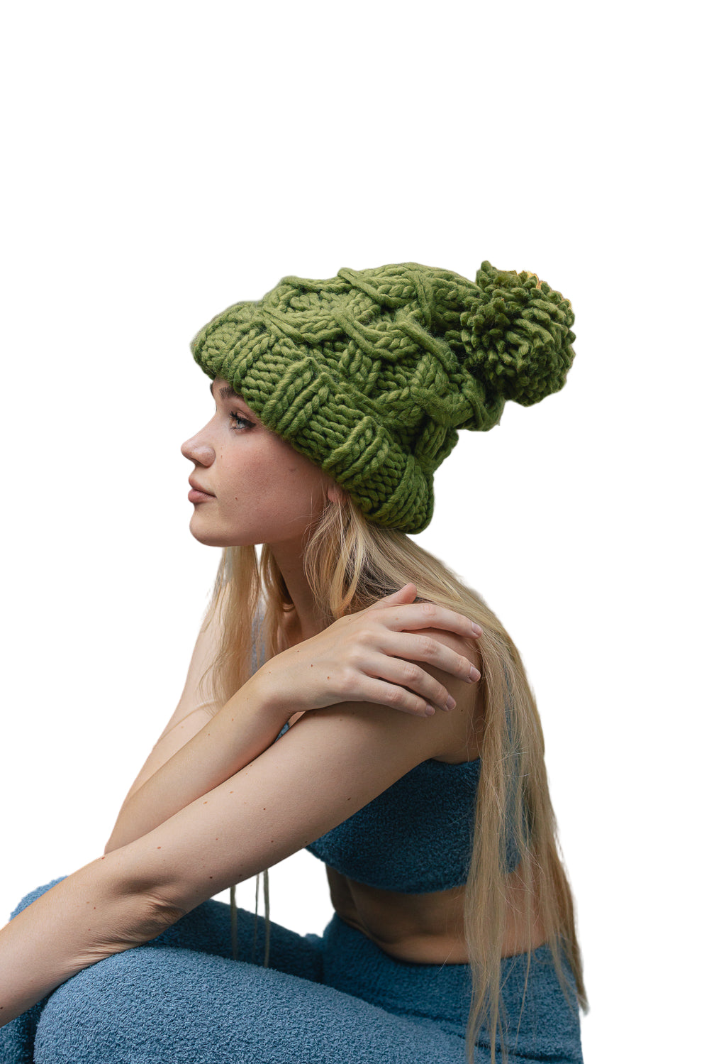 Oversized Chunky Knit Pom Beanie