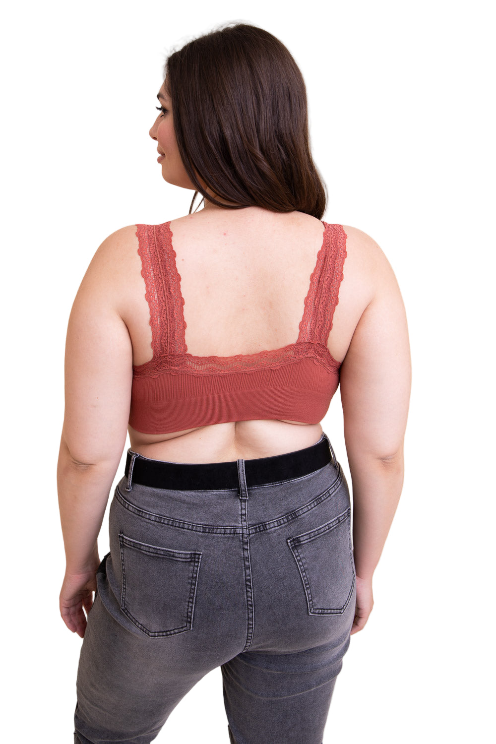 Lace Trim Padded Bralette Plus