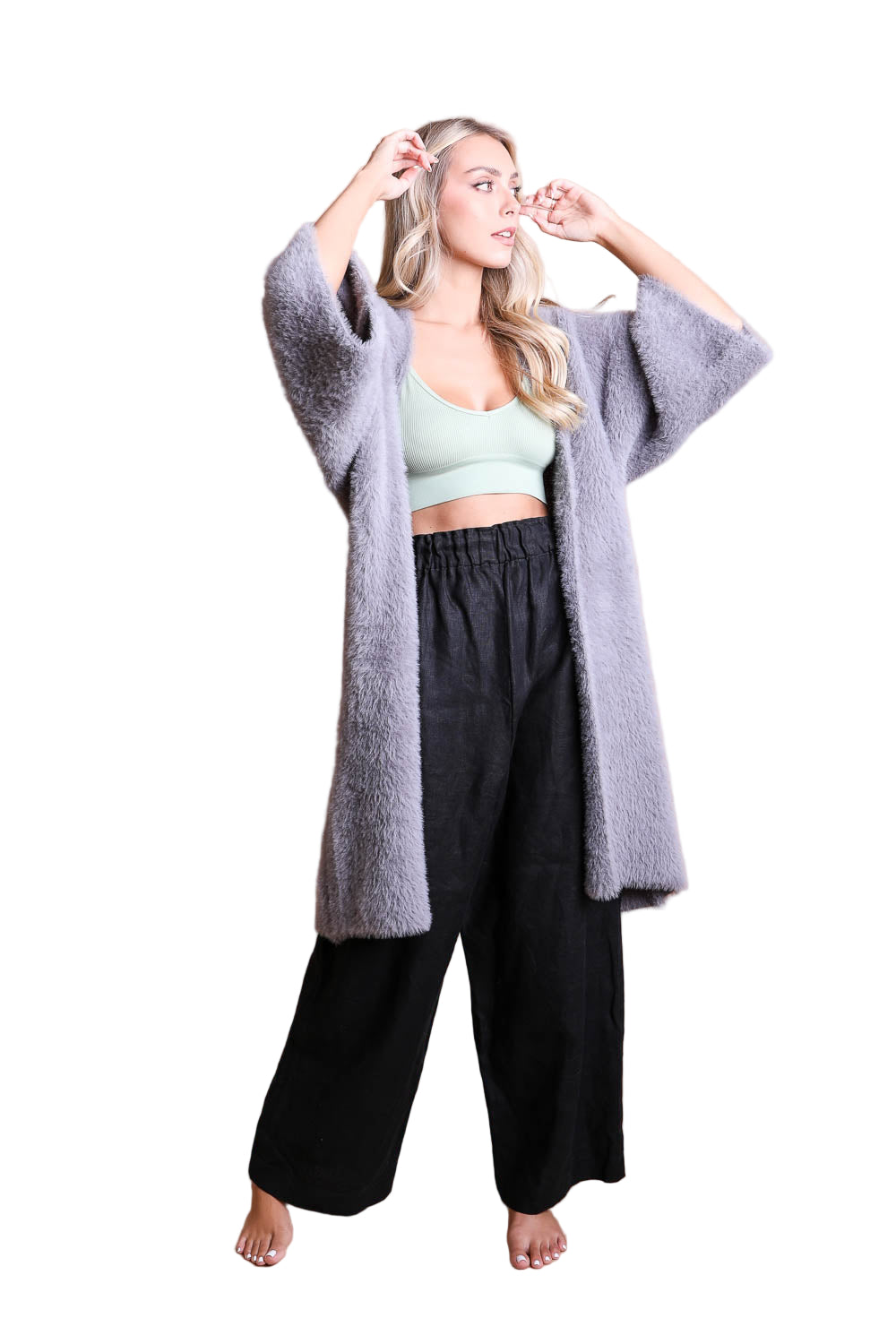 Ultra-Soft Luxe Mohair Knit Cardigan