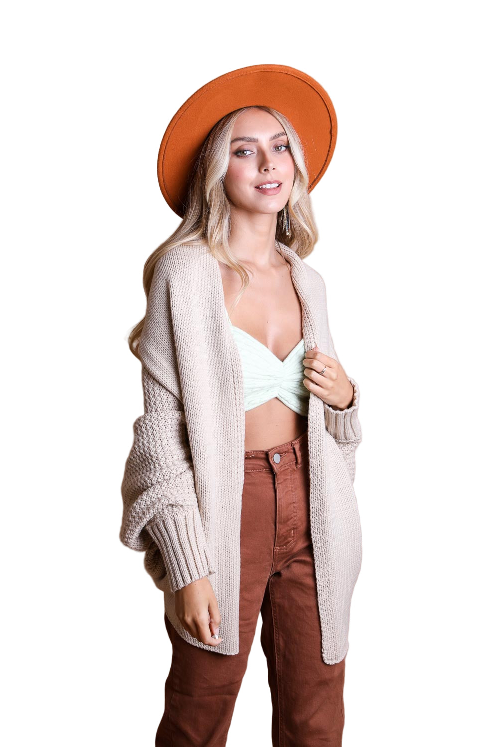 Bat Sleeve Knit Cardigan