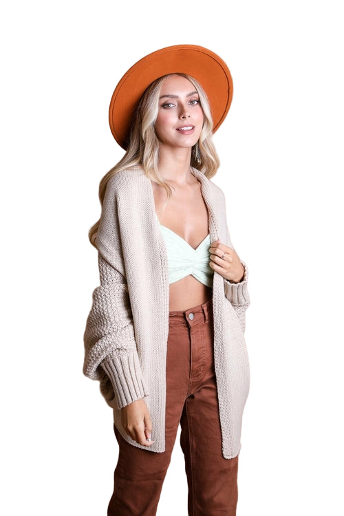 Bat Sleeve Knit Cardigan