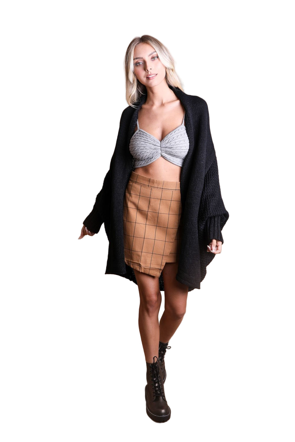 Bat Sleeve Knit Cardigan