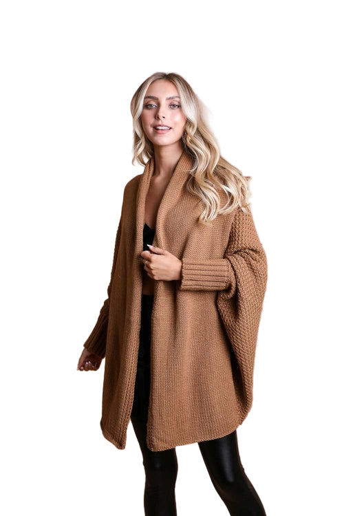 Bat Sleeve Knit Cardigan