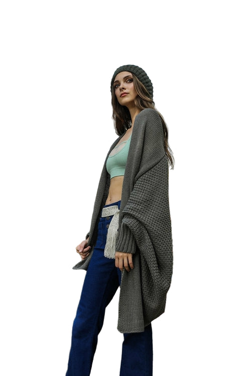 Bat Sleeve Knit Cardigan