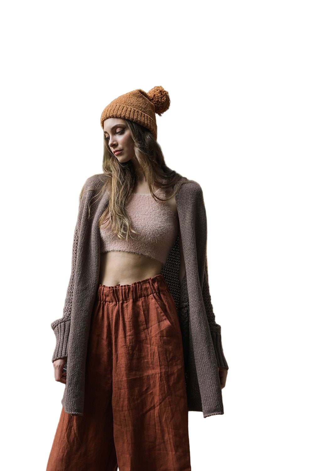 Bat Sleeve Knit Cardigan