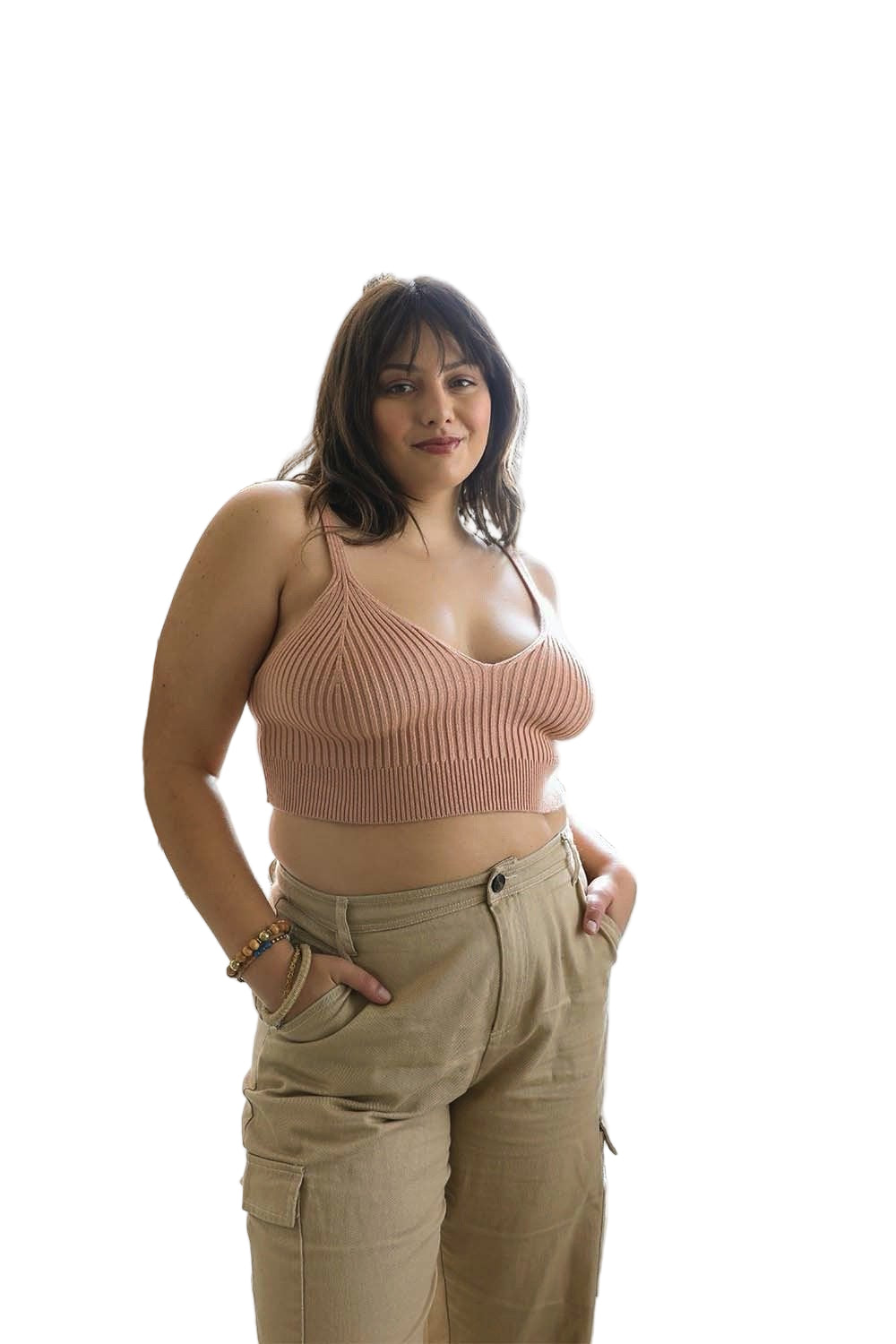 Contour Rib Knit Brami Plus