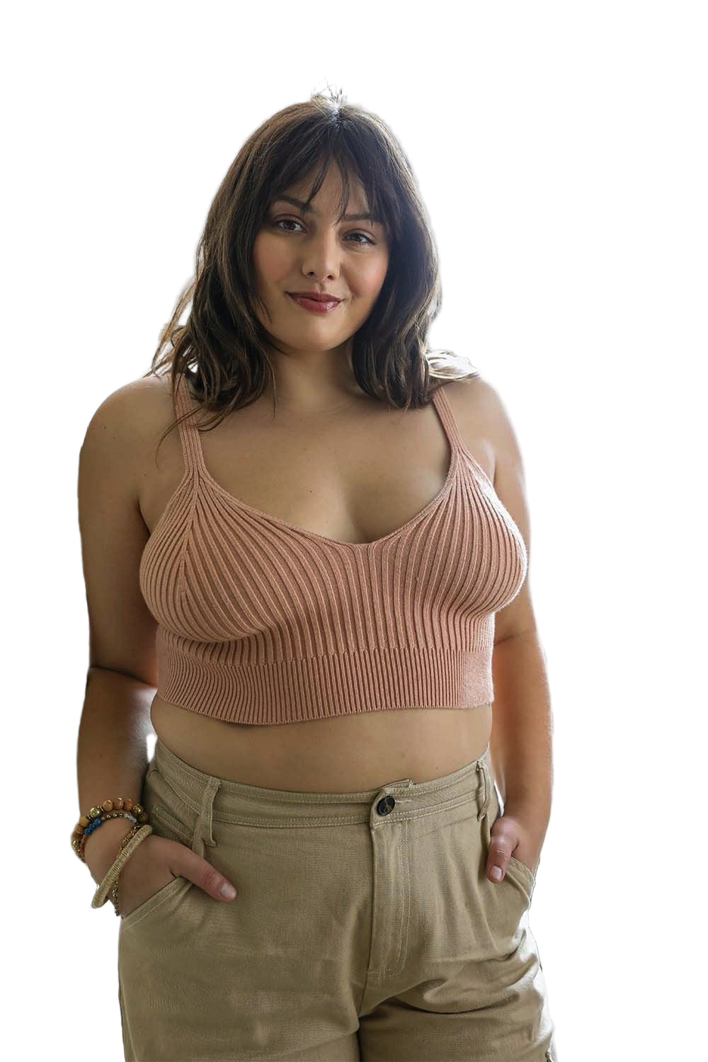 Contour Rib Knit Brami Plus