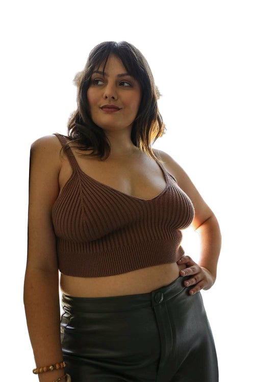 Contour Rib Knit Brami Plus