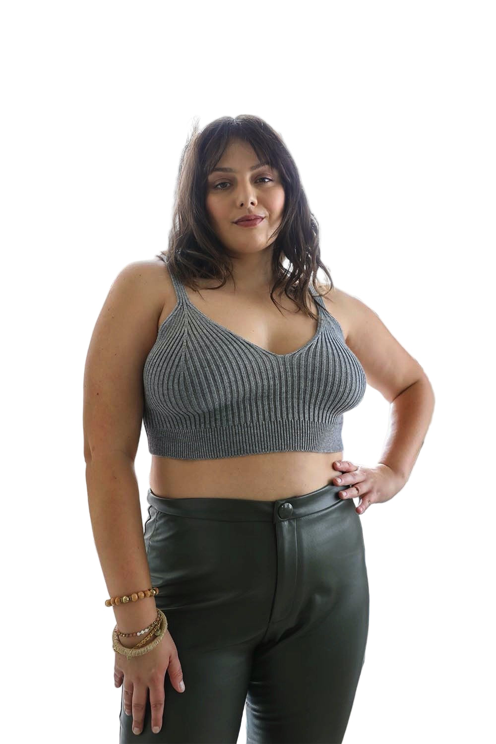 Contour Rib Knit Brami Plus