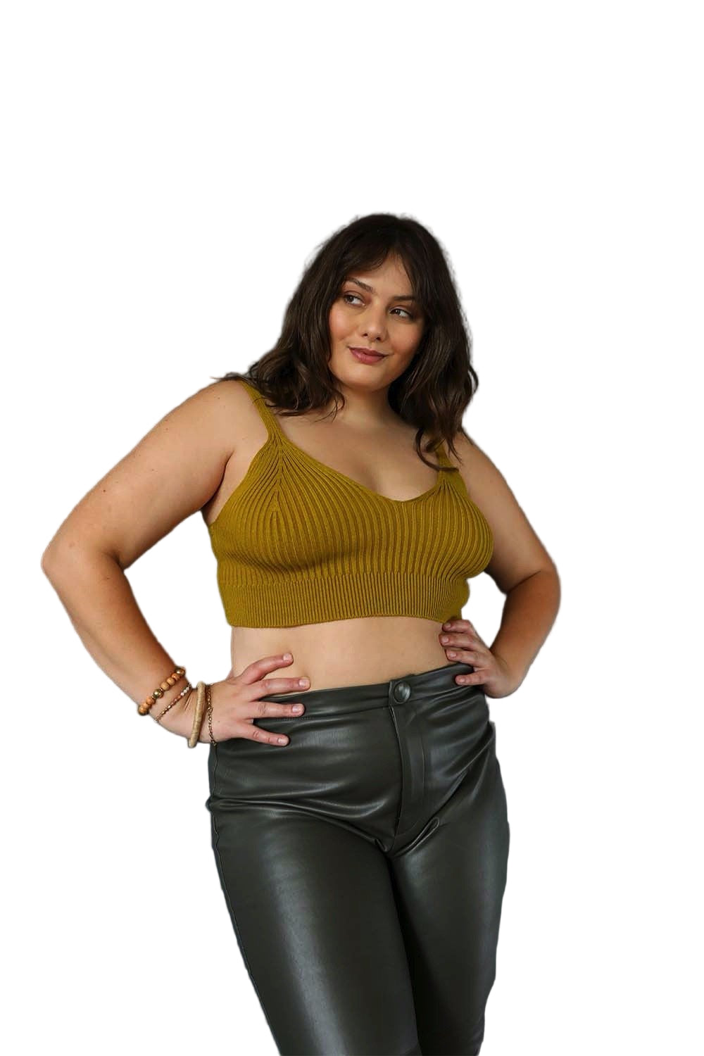 Contour Rib Knit Brami Plus