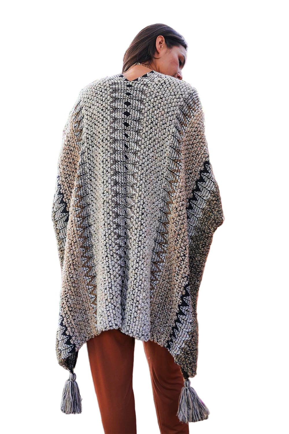 Cuddle Season Crochet Patterned Ruana