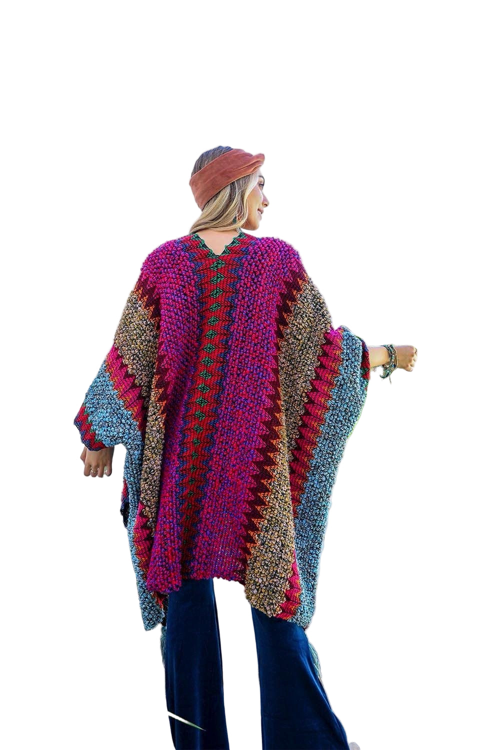 Cuddle Season Crochet Patterned Ruana