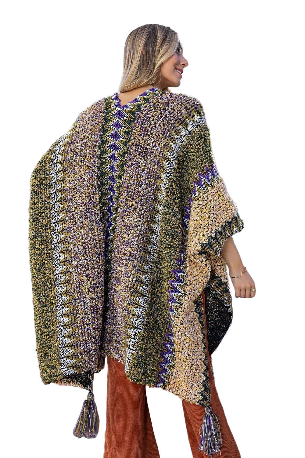 Cuddle Season Crochet Patterned Ruana