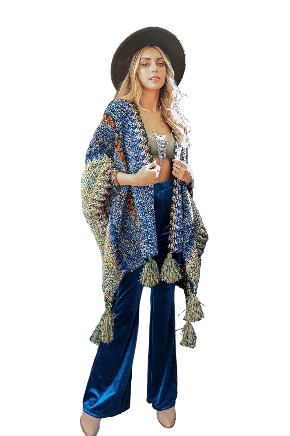 Cuddle Season Crochet Patterned Ruana