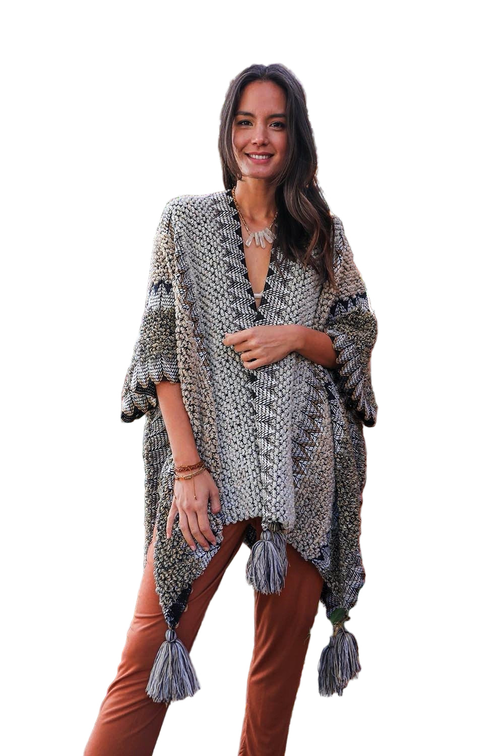 Cuddle Season Crochet Patterned Ruana