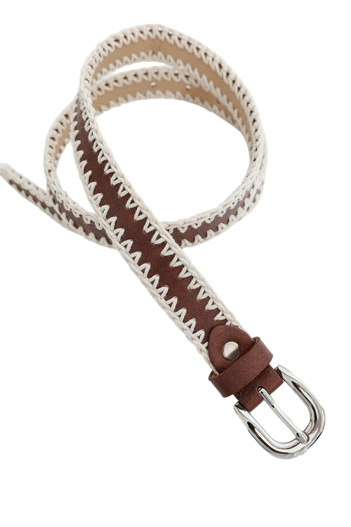 Crochet Vegan Leather Belt