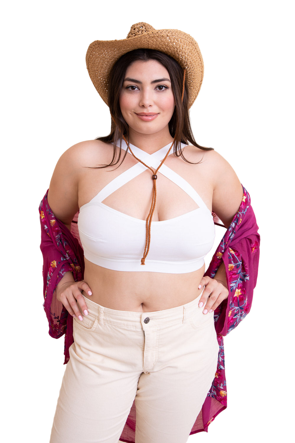 Cross Front Bralette Plus Size