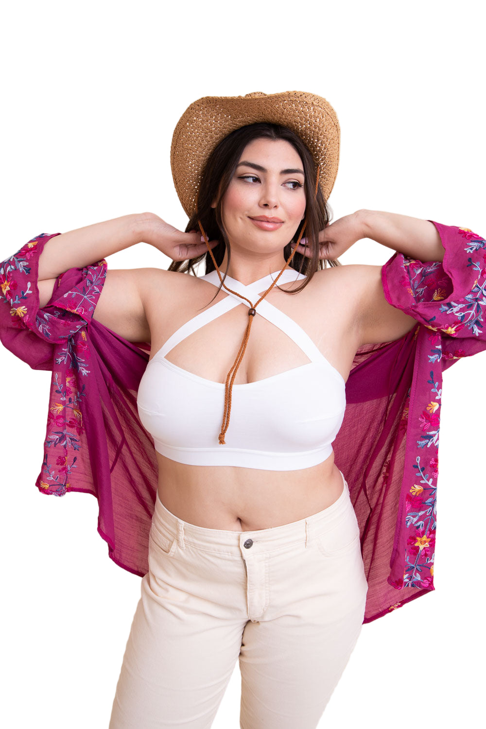 Cross Front Bralette Plus Size
