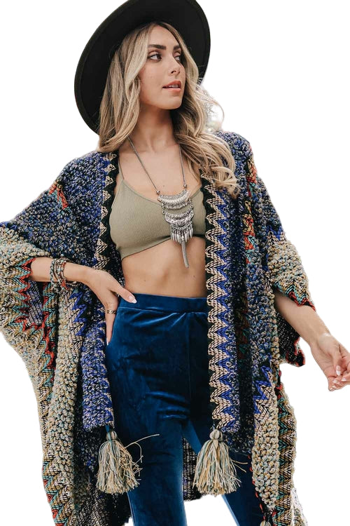 Cuddle Season Crochet Patterned Ruana