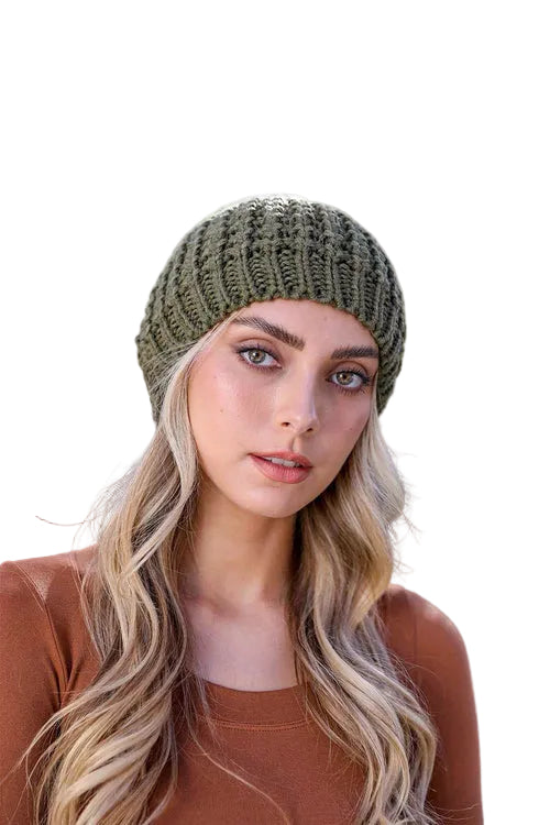Cute Textured Pom Beanie