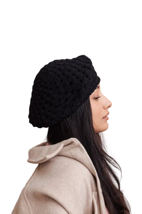 Darling Crochet Knitted Beret