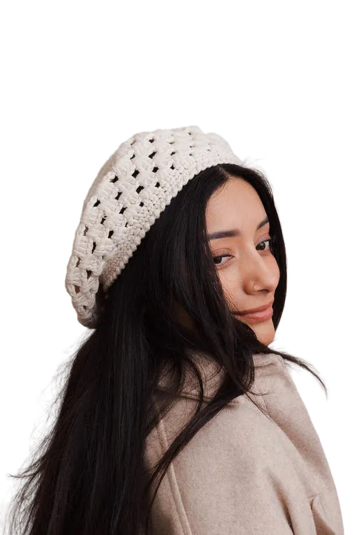 Darling Crochet Knitted Beret