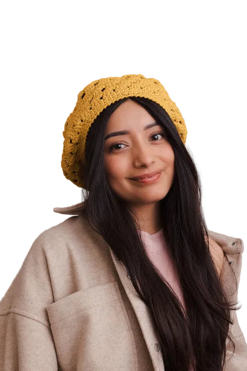 Darling Crochet Knitted Beret
