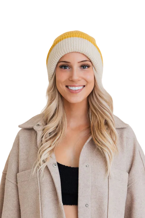 Essential Harmony Two-Tone Knit Beanie