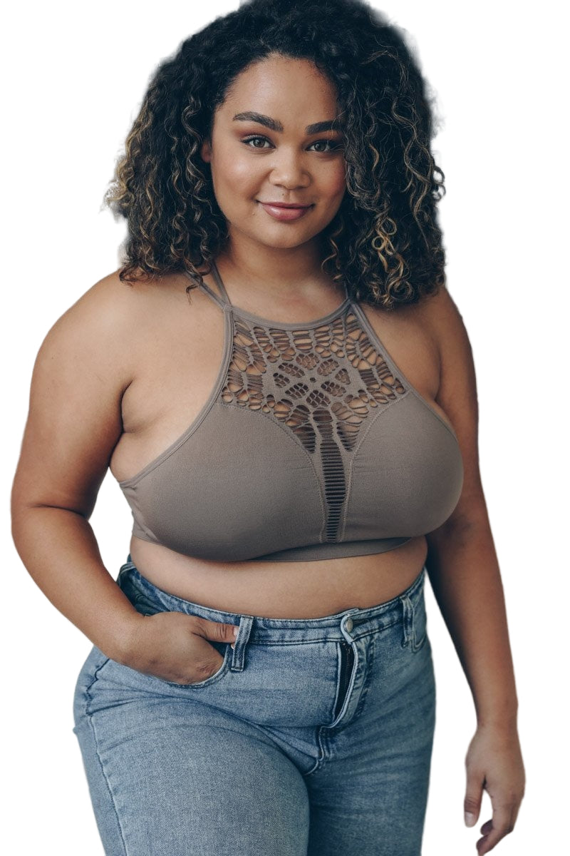 Plus Cutout Seamless Bralette
