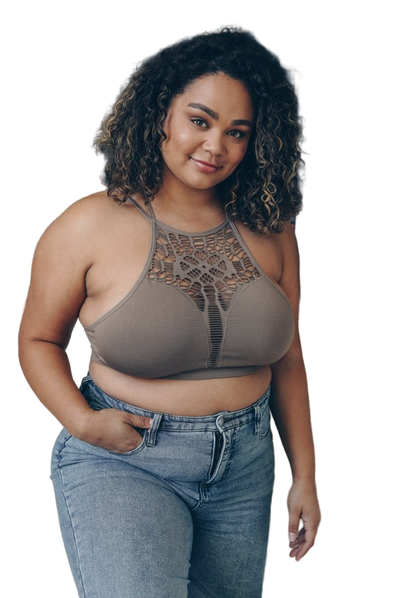 Plus Cutout Seamless Bralette