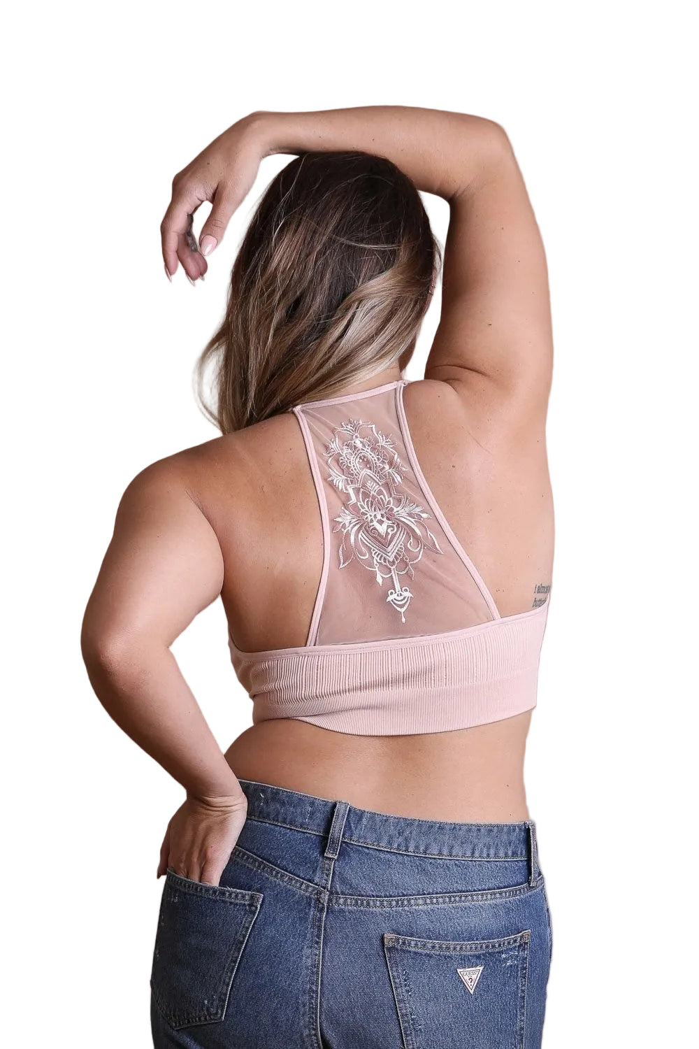 Plus Size Tattoo Back Bralette
