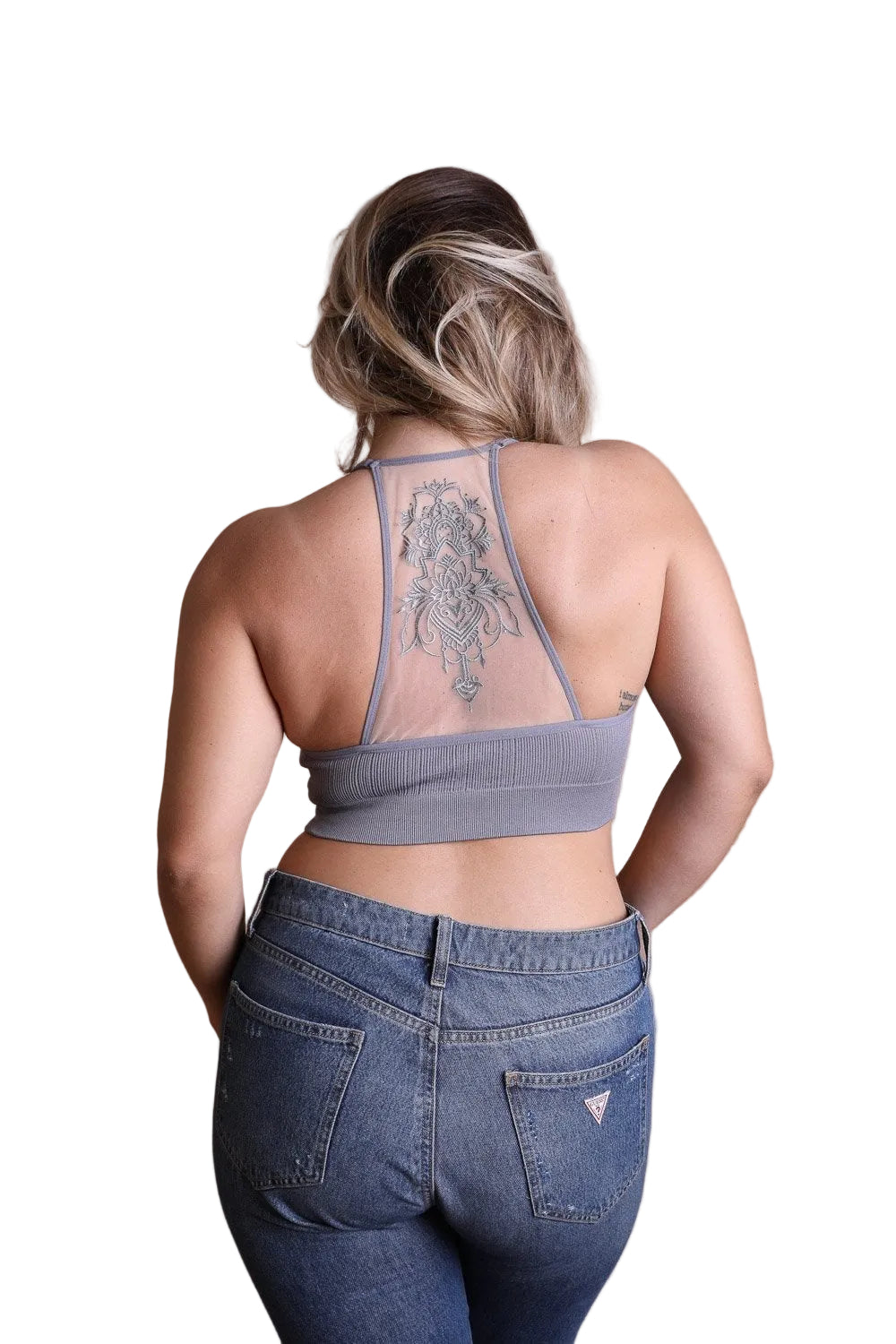 Plus Size Tattoo Back Bralette