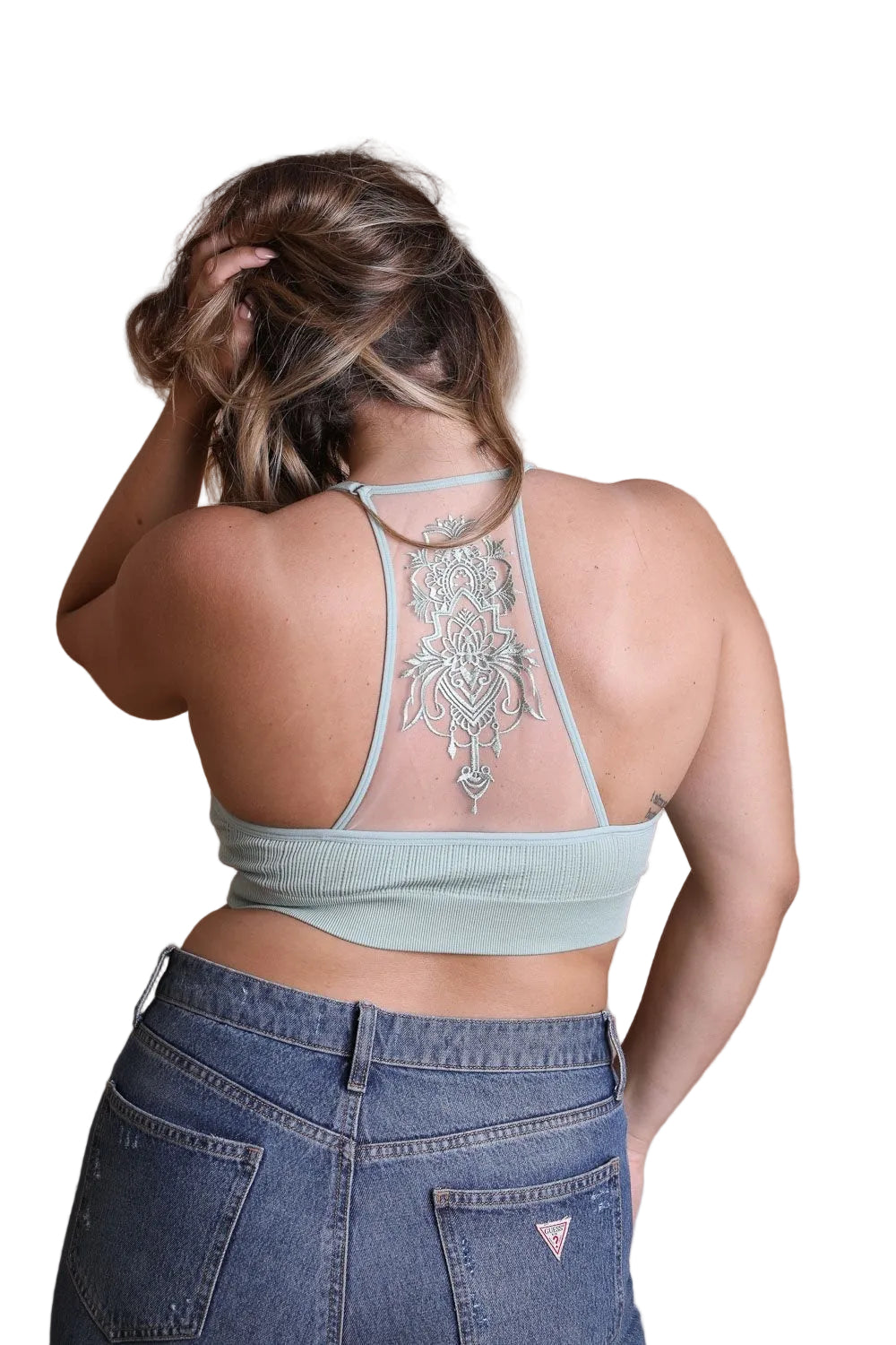 Plus Size Tattoo Back Bralette