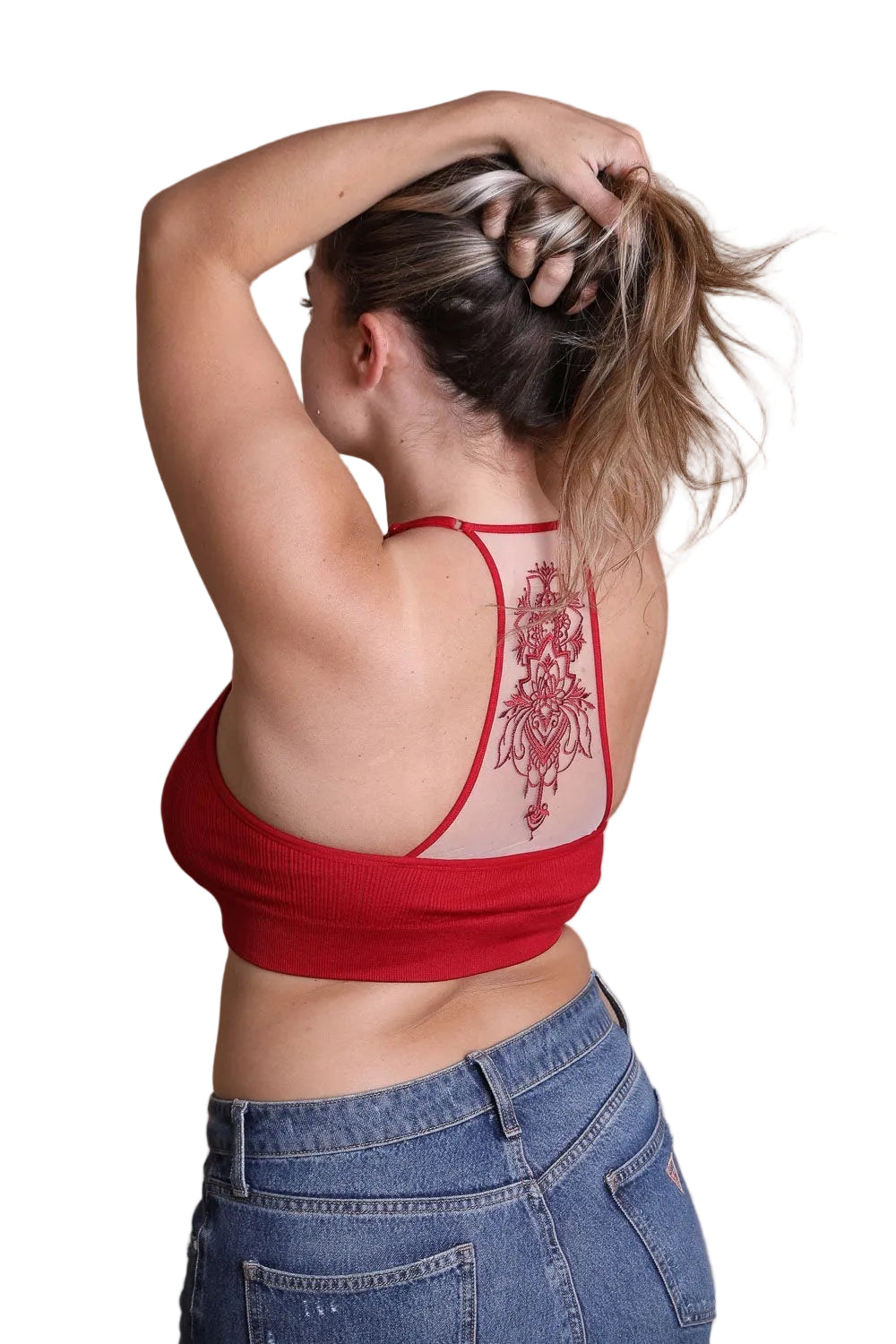 Plus Size Tattoo Back Bralette