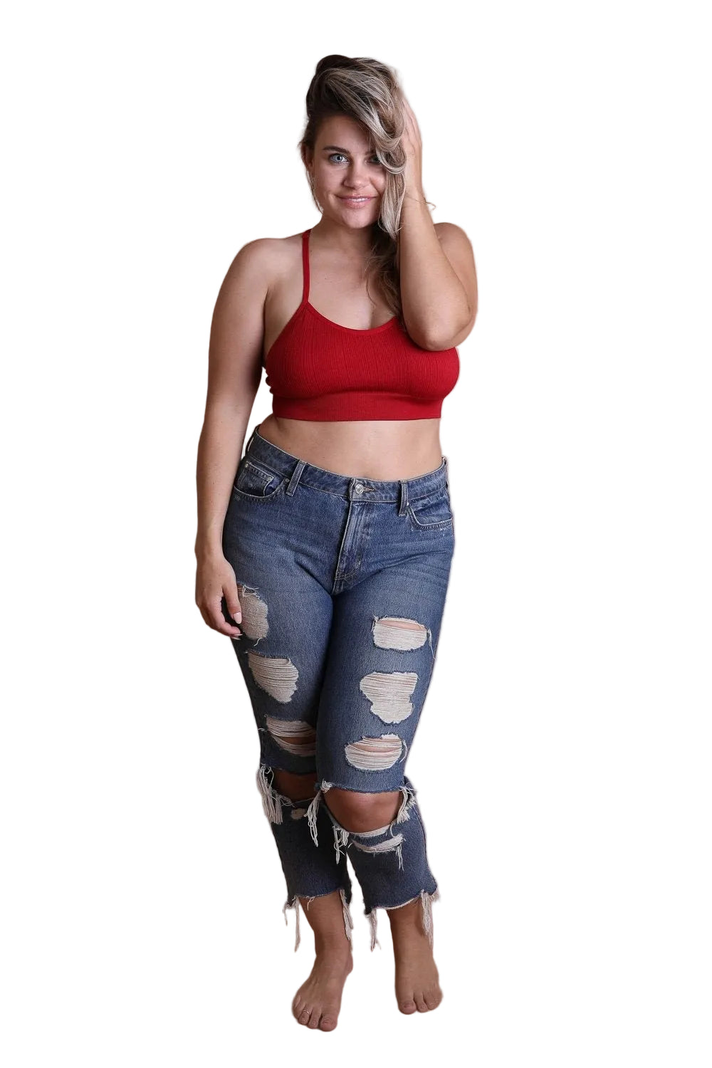 Plus Size Tattoo Back Bralette