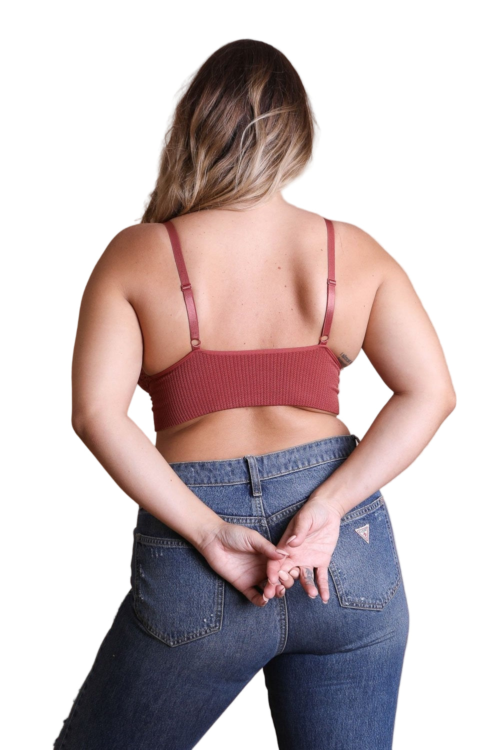 Waistband Loop Lace Brami Plus Size – Elegant Stretchy Lace Cami